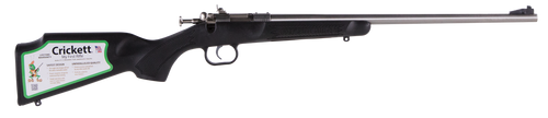 Crickett KSA2295 Youth  22 WMR 1rd 16.12" Blued Barrel & Receiver, Fixed Front/Adjustable Rear Peep Sights, Black Synthetic Stock w/11.5" LOP, Rebounding Firing Pin Safety