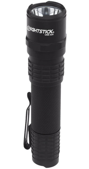 Nightstick USB320 USB Rechargeable EDC Flashlight  Black Anodized 320 Lumens White LED