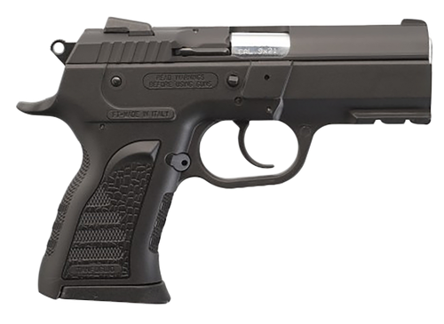 Tanfoglio TFCOMPACTF9 Force Plus Compact Frame 9mm Luger 13+1 3.60" Stainless Barrel, Black Steel Serrated Slide, Black Polymer Frame w/Picatinny Rail, Black Polymer Grip