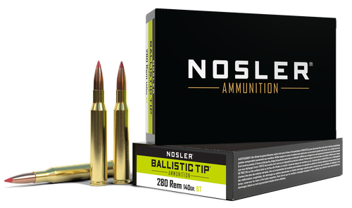 Nosler 40073 Ballistic Tip  280Rem 140gr Spitzer Ballistic Tip 20 Per Box/10 Case