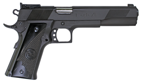Iver Johnson Arms EAGLEXL10DS Eagle XL  Full Size Frame 10mm Auto 15+1 6" Stainless Steel Barrel, Matte Black Steel Long/Serrated Slide, Black Steel Frame w/Beavertail, G10 Grip