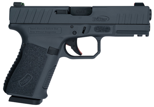 TriStar 85764 Apoc  9mm Luger 15+1 4.02" Black Steel Barrel, Sniper Gray Cerakote Serrated Steel Slide & Polymer Frame w/Accessory Rail, Textured Grip