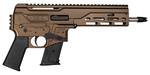 Diamondback DB1614L071 DBX  5.7x28mm 20+1 8" Stainless Threaded Barrel, M-LOK Handguard, Midnight Bronze Cerakote Aluminum Picatinny Rail Receiver, Black Magpul K Grip