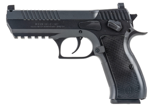 IWI US J941F9ORP Jericho 941 Full Size Frame 9mm Luger 16+1 4.40" Black Chrome Lined Steel Barrel, Black Serrated Steel Slide & Frame w/Beavertail & Picatinny Rail, Black Textured Grips