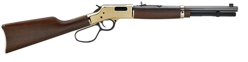Henry H006MR327 Big Boy Carbine Full Size 327 Federal Mag 7+1 16.50" Blued Octagon Barrel, Brass Polished Brass Receiver, American Walnut Wood Stock Right Hand