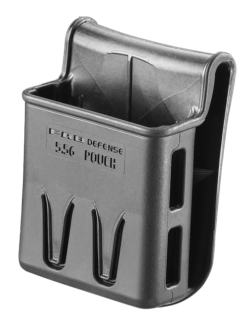 FAB Defense FX556P M4 Mag Pouch Compatible w/ M16/ M4/ AR-15 Belt Mount Black Polymer Ambidextrous