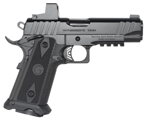 Girsan 395000 Witness2311  10mm Auto 15+1 5" Black Steel Barrel, Black Optic Ready/Serrated Steel Slide, Black Polymer Frame w/Beavertail & Picatinny Rail, Black Checkered Polymer Grip, Ambidextrous