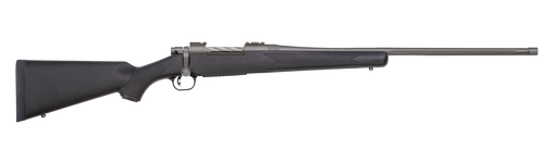 Mossberg 28259 Patriot  Full Size 450 Bushmaster 4+1 20" Stainless Cerakote Fluted Threaded Barrel, Drilled & Tapped Stainless Cerakote Receiver, Black Fixed Synthetic Stock