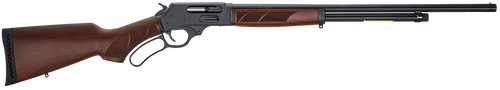 Henry H018G410 Side Gate  Full Size 410 Bore Lever 2.50" 6+1 24" Blued Steel Barrel, Blued Drilled & Tapped Steel Receiver, Fixed American Walnut Wood Stock, Right Hand