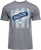 Glock AP96205 Blue Line Tee  Gray Ringspun Cotton/Polyester Short Sleeve Small