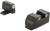 AmeriGlo XD181 Optic Compatible Sight Set for Springfield Armory XD  Green Tritium White Outline Front Sight-Green Tritium White Outline Rear Sight
