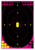 Birchwood Casey 34633 Shoot-N-C Reactive Target Self-Adhesive Paper Black/Pink 12"x18" Oval Silhouette 100 Pack
