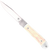 CobraTec Knives CTTHRWT Trapper Hidden Release 3.12" OTF Drop Point Plain Satin D2 Steel Blade, 4.25" White Bone Scales Handle