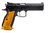 CZ-USA 91265 TS2  40 S&W 17+1 5.20" Black Bull Barrel, Black Slide, Black Polycoat Frame, Orange Checkered Aluminum Grip