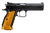 CZ-USA 91265 TS2  40 S&W 17+1 5.20" Black Bull Barrel, Black Slide, Black Polycoat Frame, Orange Checkered Aluminum Grip