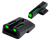 TruGlo TG131NT4 TFO  Green/Tritium/Fiber Optic Front Sight-Green/Tritium/Fiber Optic Rear Sight 1911 Officer/Commander