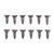 8X1/2'' STEEL FLAT HEAD WOOD SCREWS BLUED 12 PACK