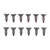 8X1/2'' STEEL FLAT HEAD WOOD SCREWS BLUED 12 PACK