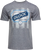 Glock AP96208 Blue Line Tee  Gray Ringspun Cotton/Polyester Short Sleeve XL