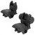 TacFire AR-15 45 Same Plane/Low Profile Pop Up Sights Black Polymer