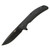 Bear & Son Sideliner Folding Knife 3-3/4" Drop Point Blade Black Zytel with Flipper