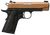 Browning 051896490 1911 Black Label Compact Frame 22 LR 10+1, 3.63" Matte Stainless Steel Barrel, Copper Cerakote Serrated Slide, Matte Black Polymer Frame w/Beavertail, Black Laminate Wood Grip