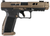 Canik HG7854N TTI Combat Full Size Frame 9mm Luger 18+1 4.60" Black Nitride Fluted/Ported Barrel, Burnt Bronze Cerakote Optic Cut/Serrated Steel Slide, Black Polymer Frame w/Picatinny Rail