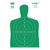 Birchwood Casey 37204 EZE-Scorer BC-27 Silhouette Paper Hanging Universal 12" x 18" Green/White 10 Pk.