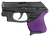 Hogue 18116 HandAll Hybrid Grip Sleeve made of Rubber with Textured Purple Finish for Ruger LCP with Crimson Trace