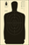 Action Target B27SBLACK100 Qualification Standard Silhouette Heavy Paper Hanging Black/White 100 Per Box