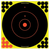 Birchwood Casey 34050 Shoot-N-C Reactive Target Self-Adhesive Paper Black/Yellow/Red 12" Bullseye 50 Pack