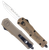 CobraTec Knives SWTPFS3DNS FS-3 We The People Small 2.75" OTF Drop Point Plain Aluminum Cerakoted D2 Steel Blade, Tan "We The People" Aluminum Handle