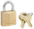 Master Lock 120D Padlock  Open With Key Gold Brass