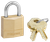 Master Lock 120D Padlock  Open With Key Gold Brass