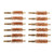 BRONZE PISTOL BRUSH, 10MM/40/41 CALIBER, 8-32M, 12 PACK
