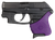 Hogue 18116 HandAll Hybrid Grip Sleeve made of Rubber with Textured Purple Finish for Ruger LCP with Crimson Trace