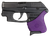 Hogue 18116 HandAll Hybrid Grip Sleeve made of Rubber with Textured Purple Finish for Ruger LCP with Crimson Trace