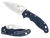 Spyderco C101PDBL2 Manix 2 Lightweight 3.37" Folding Plain Satin CTS BD1 SS Blade/Dark Blue Bi-Directional Texturing FRCP Handle Includes Pocket Clip