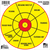 Pro-Shot PTT6PK Pistol Training  12" Diagnostic Bullseye Hanging Paper Yellow/Red Impact Enhancement 6 Pack