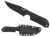 Spyderco FB15PBBK Street Beat  3.51" Fixed Bowie Plain Black DLC VG-10 SS Blade/Black Textured FRN Handle