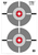 Birchwood Casey BC-37207 EZE-Scorer  Double Bullseye Hanging Paper 12" x 18" Gray/Red 10 Pack