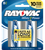 Rayovac 8132F D HIGH ENERGY Alkaline Batteries  Silver/Blue 1.5 Volts 12,000 mAh (2) Single Pack