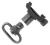 Uncle Mike's 21101 Quick Detach Swivel Set made of Steel with Black Finish, 1" Loop Size & Push Button Style for Picatinny & Weaver-Style Rails