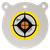 EZ-Aim 15598 Hardrock  8" Black/White/Yellow AR500 Steel Gong, 0.50" Thick, Hanging