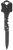 S.O.G SOGKEY101 Key  1.50" Folding Plain Drop Point Black Hardcased 5Cr13MoV SS Blade/Black Stainless Steel Handle