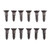 8X5/8'' STEEL FLAT HEAD WOOD SCREWS BLUED 12 PACK