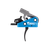 Timney Triggers 663S Targa Long Trigger  Two-Stage Curved Trigger with 2 lbs Draw Weight & Black/Blue Finish for AR-Platform