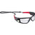 SPG500 SAFETY GLASSES W/BUILT-IN RECHARGEABLE LIGHT BLK/RED