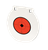 Birchwood Casey RND8 Round Steel Target Plate 8" Centerfire Rifle/Handgun Target Black/Red/White NM500 Steel Hanging