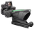 Trijicon 100552 ACOG Combo 4x 32mm Obj 36.80 ft @ 100 yds FOV Matte Black Finish Dual Illuminated Green Crosshair 223 Ballistic, RMR Type 2 3.25 MOA